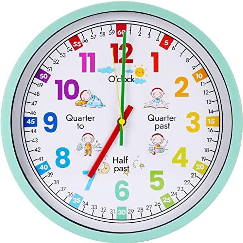 知育時計 時間学習 壁掛け時計 キャラクター 子供用 生徒用 掛け時計 カラフル 静音 漫画 非電波 アナログ キッズ クロック Vikma Dream Factory Online 通販 Yahoo ショッピング