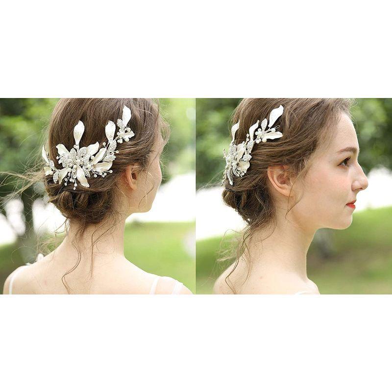 Longwu ヘッドドレス ヘアアクセサリー 小枝 手作り 花嫁 髪飾り ウェディング ブライダル 上品 クリップ カチューシャ ビジュー その他 ヘアアクセサリー Www Mantraman Com Mx