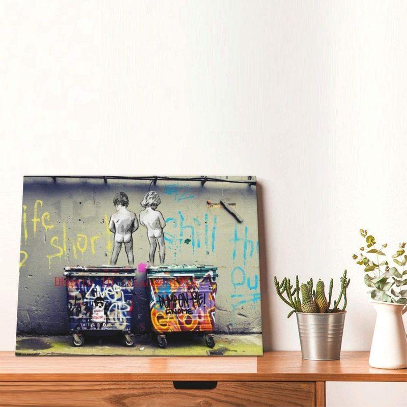 Suigo インテリア アートポスター バンクシー デザイン落書き 日本メーカー新品 赤い風船 飾り絵 アートパ 風船と少女 Banksy モダン