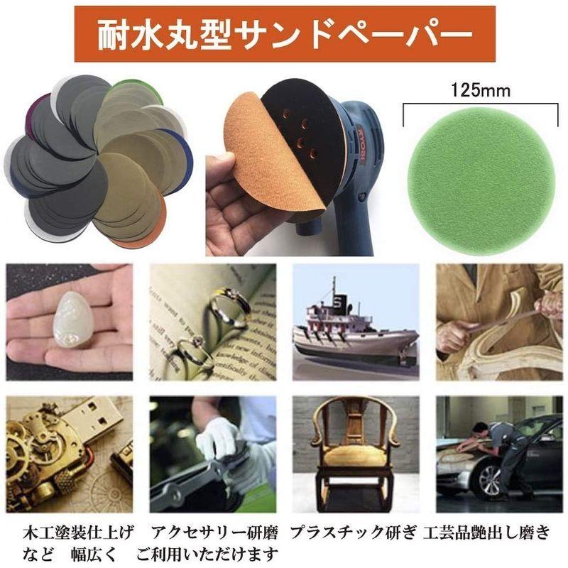 捧呈 耐水ディスクサンドペーパー サンダー 極細目 75㎜ 6種30枚 パッド 軸無し 耐水ディスクサンドペーパー サンダー 細~極細目 75㎜ 30枚 パッド&軸無し