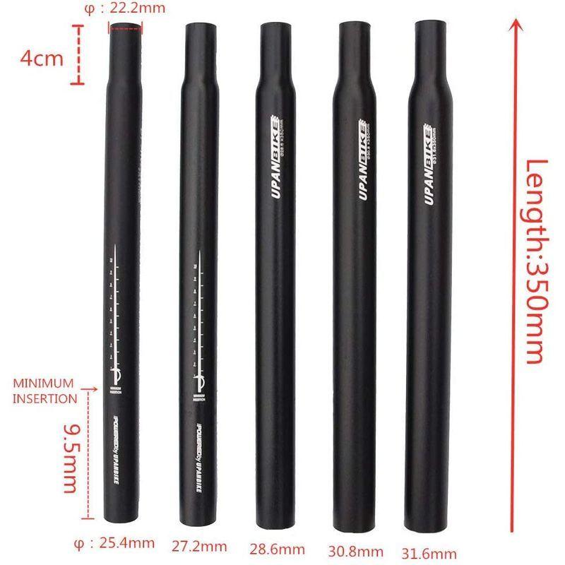 UPANBIKE 自転車 アルミニウム合金 25.4mm 27.2mm 28.6mm 31.6mm 350mm シートポスト ブラックロード ymK95aIBx3, 自転車 UPANBIKE 自転車シートポスト Φ25.4mm 45cm