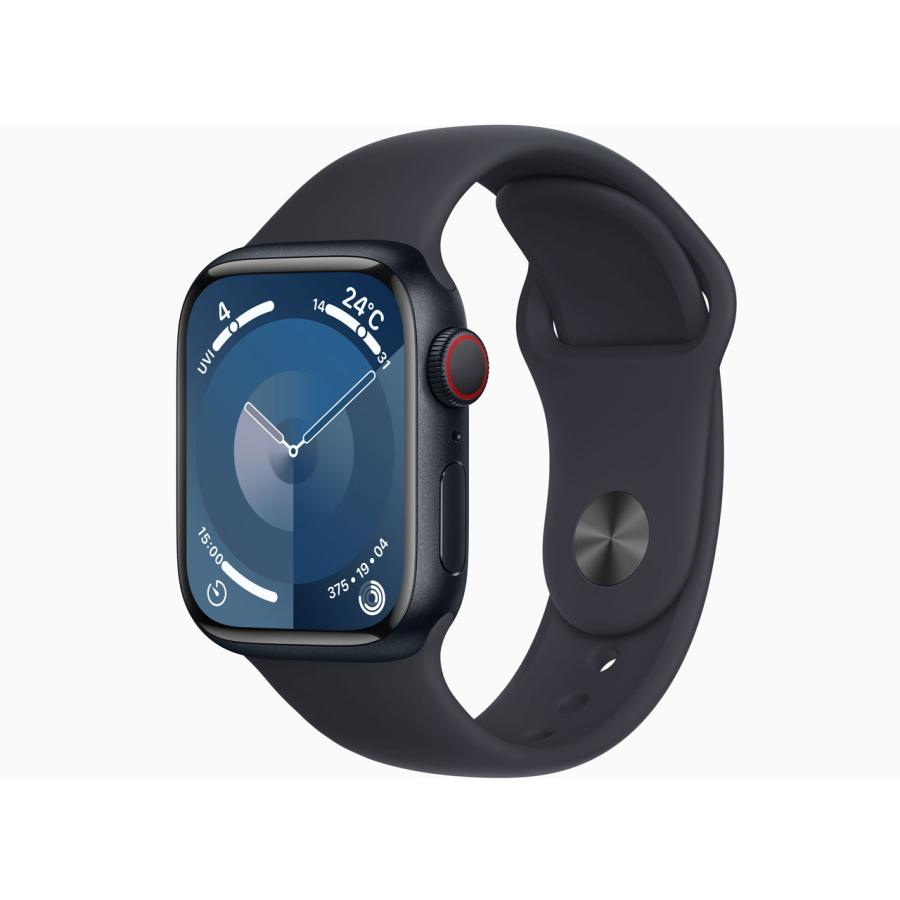 Apple Watch Series 9 GPS+Cellularモデル 41mm MRHR3J/A [ミッドナイトスポーツバンド S/M