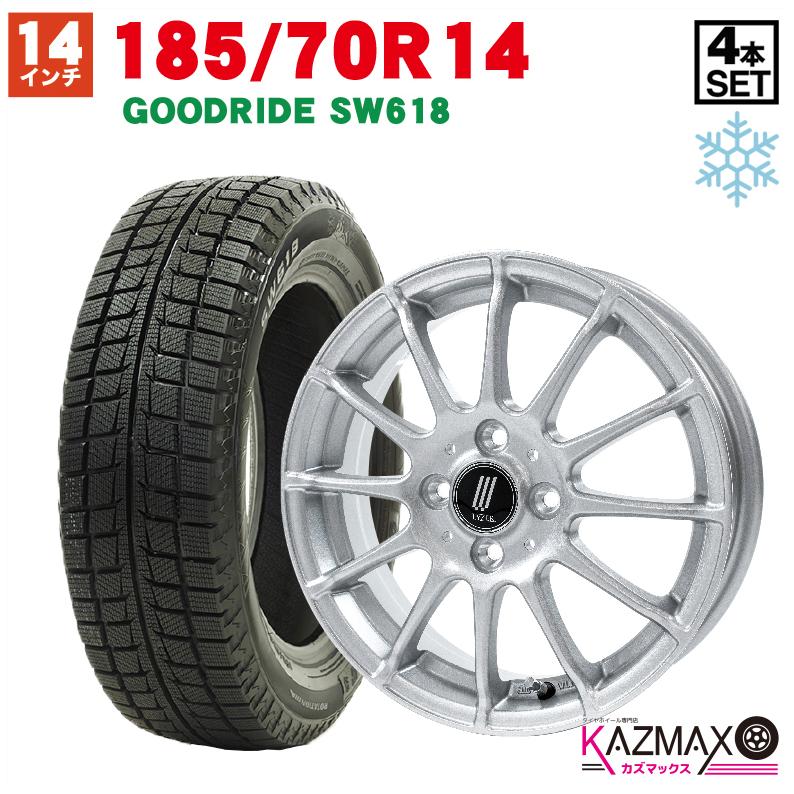 タイヤホイールセット スタッドレスタイヤ 185 70r14 Goodride Sw618 送料無料 4本セット 14インチ Ks 1 01 Kazmax Yahoo ショッピング店 通販 Yahoo ショッピング