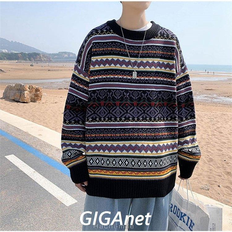 ニットセーター メンズ 長袖 春 秋 冬 レトロ 花柄 ゆったり カップル レディース イギリス風 紳士服 ストライプ Gig 0272cqmir Giganet 通販 Yahoo ショッピング