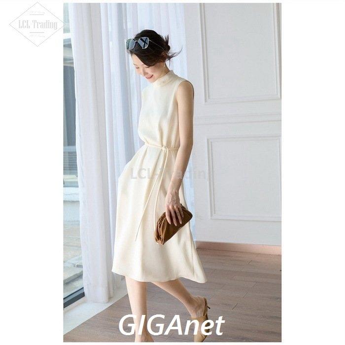 ワンピース レディース 40代 ひざ丈ワンピース 春夏新作 白ワンピース ノースリーブワンピース ロング丈スカート ゆったり 韓国風 上品 オシャレ通勤 着痩せ テレビで話題