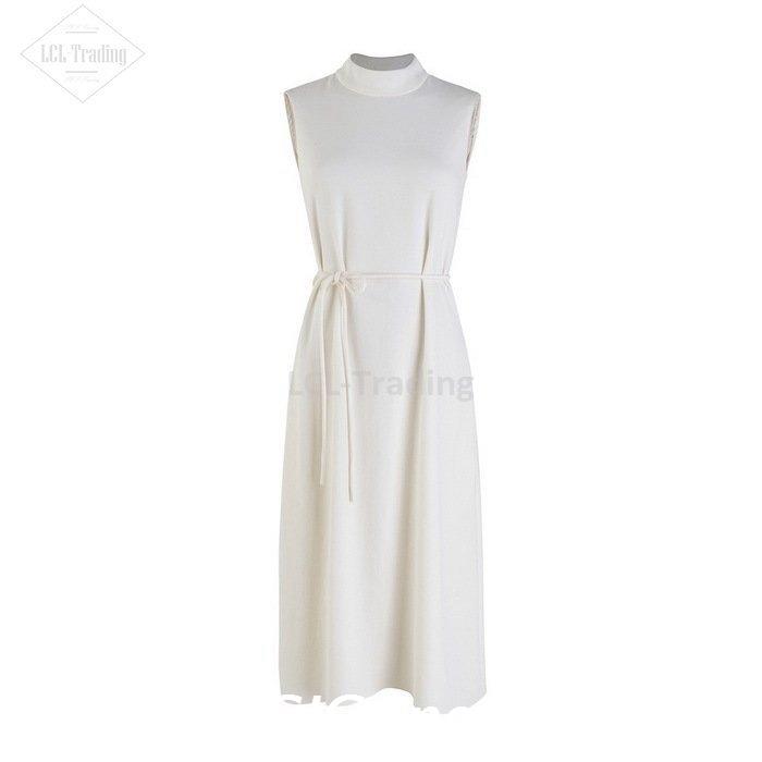 ワンピース レディース 40代 ひざ丈ワンピース 春夏新作 白ワンピース ノースリーブワンピース ロング丈スカート ゆったり 韓国風 上品 オシャレ通勤 着痩せ テレビで話題