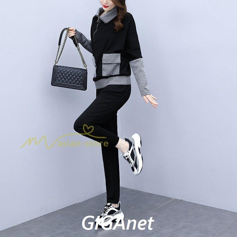 セットアップ レディース 秋冬 2点セット 秋コーデ ゆったり 体型カバー ワイドパンツ 代30代40代50代 大きいサイズ ママ 着痩せ 上品 カジュアル お出かけ 新しいスタイル