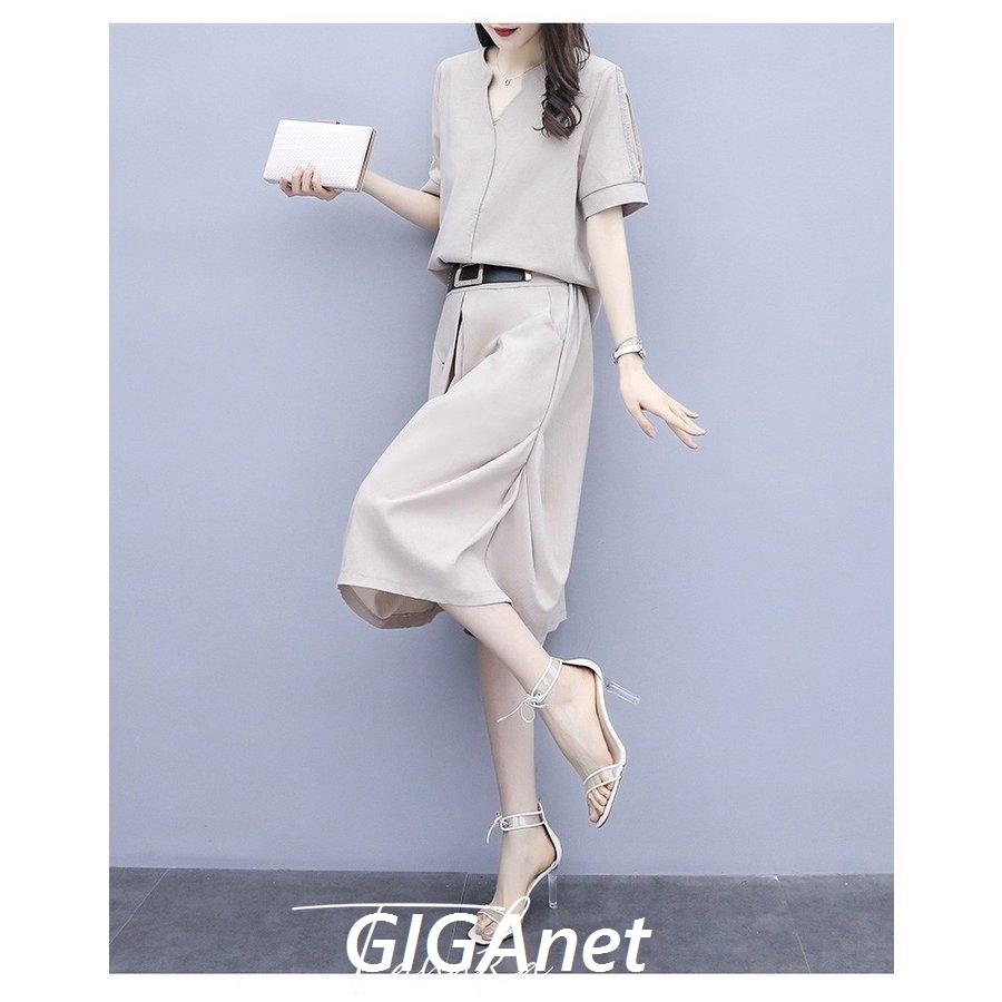 タイムセール ワンピースセットアップ レディース 春夏 きれいめ 綿麻セットアップ 無地 膝丈スカート 上下セット 40代 半袖 Vネック 着痩せ 通勤 オシャレ 30代 50代 Karolinemedeiros Com Br