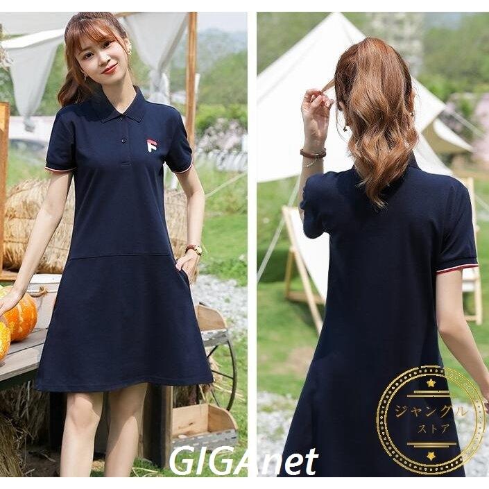 ポロシャツ ポロワンピース チュニック レディース 半袖 ゴルフスポーツ 吸汗速乾 膝丈 無地 カジュアル ロング丈 夏薄手 運動会 ママコーデ 通勤 普段着 仕事着 Gig 8496fcjdt Giganet 通販 Yahoo ショッピング