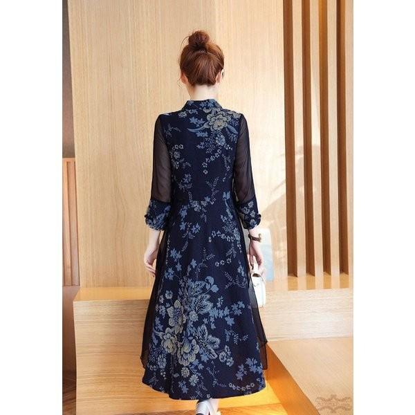 チャイナドレス風ワンピースレディースロング丈アオザイ風ワンピース九分袖マキシワンピースチャイナドレスきれいめ結婚式パーティドレス大きいサイズ Gigrx Odazf610 Giganet 通販 Yahoo ショッピング