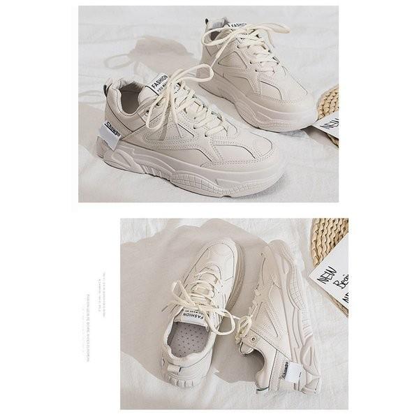 スニーカーレディース白ベージュスポーツ厚底シューズランニングシューズ運動靴軽量カジュアル Gigrx Tzjrc752 Giganet 通販 Yahoo ショッピング