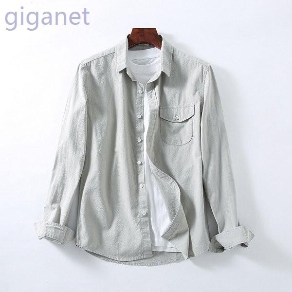 シャツメンズ長袖シャツ開襟シャツトップス無地カジュアルシャツビジネス通勤春物新作薄手メンズファッション Gigxk Bnowc924 Giganet 通販 Yahoo ショッピング