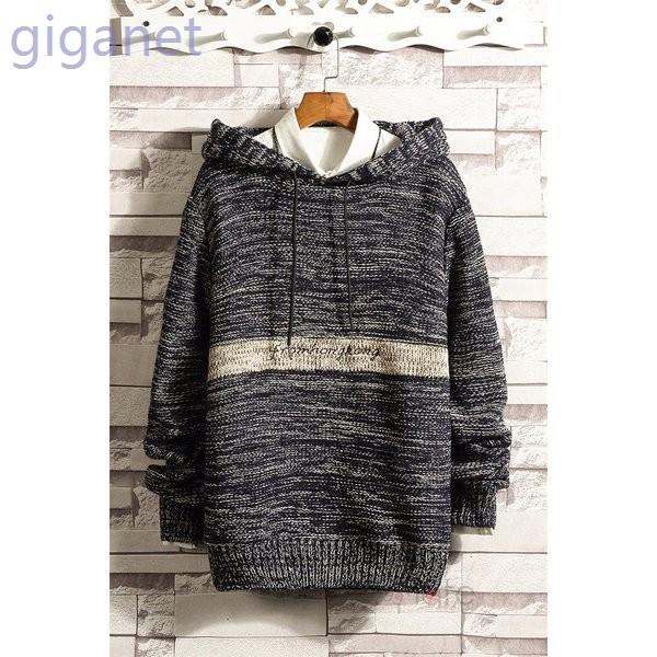 くらしを楽しむアイテム パーカーメンズニットセータープルオーバーケーブル編み長袖ニットフード付き秋冬 ニット セーター サイズ 2xl Openlink Kr