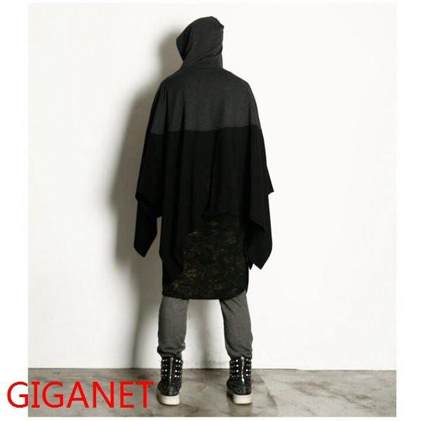 ケープマントメンズポンチョバイカラーアウターフード付きプルオーバーコーディネートデザイン個性的ロック男性ビジュアル系お兄系 Rexgixk Pdlhz458 Giganet 通販 Yahoo ショッピング