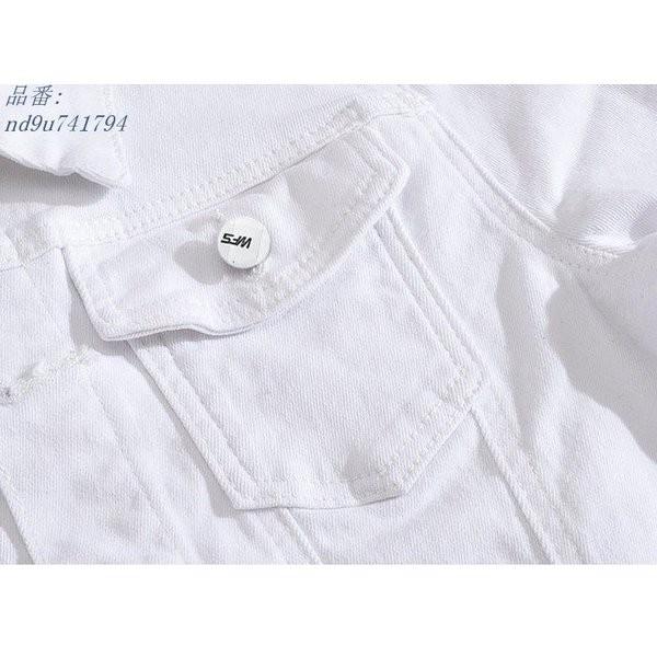 デニムジャケットメンズホワイトデニムアウター新作個性的ジージャン人気ホワイトgジャン白ブランド長袖大きいサイズ Xkrx Cbusd026 Giganet 通販 Yahoo ショッピング