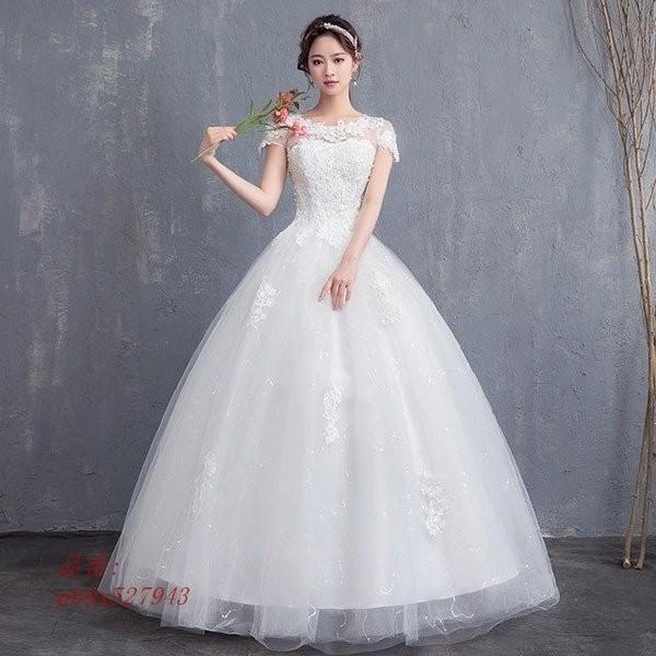 ラッピング無料 ウェディングドレスaライン袖あり編み上げホワイトドレス披露宴花嫁半袖ブライダルドレス結婚式ドレスロング丈 Xkrx Radhx5 Giganet 通販 Yahoo ショッピング 全ての Skylanceronline Com