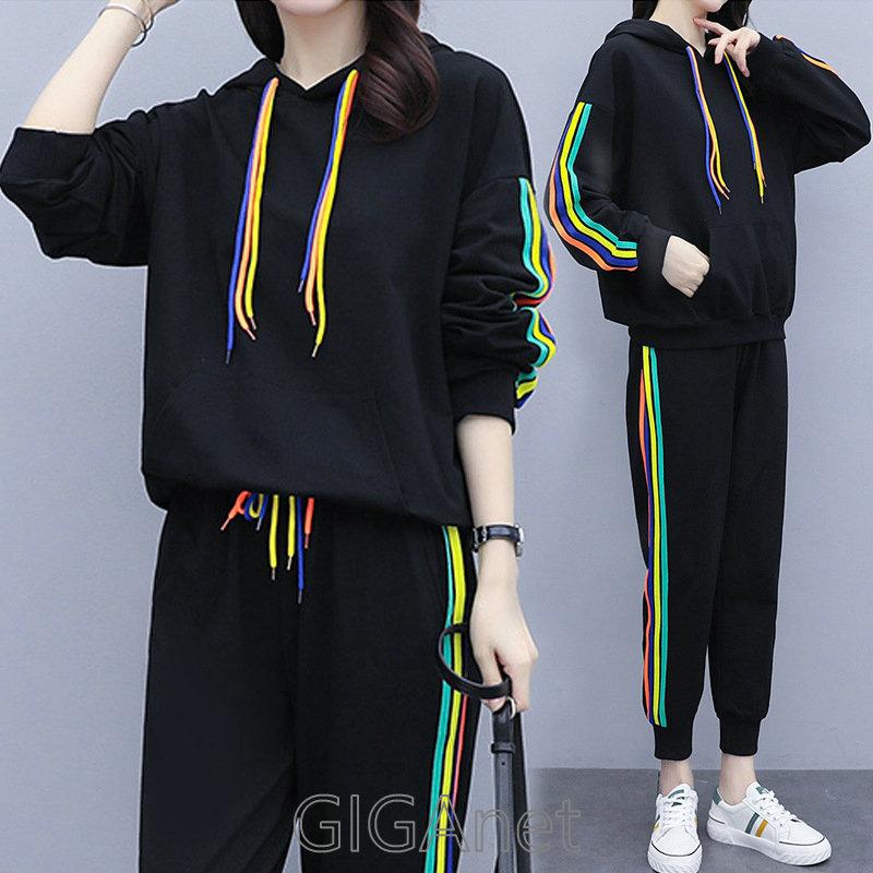 おしゃれジャージスウェット上下セット薄手レディース長袖スポーツウエア上下ルームウェアus 0 Xkrx Xtfpm609 Giganet 通販 Yahoo ショッピング
