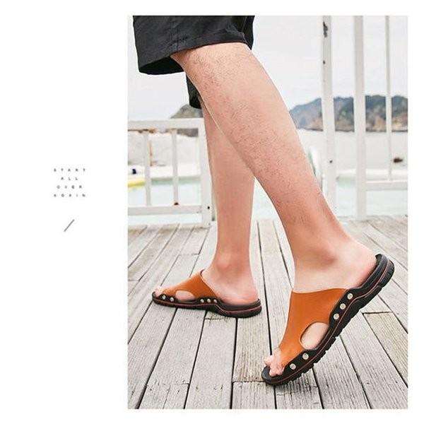 ビーチサンダルメンズ本革サンダルメンズスポーツサンダル本革ビーサン歩きやすいおしゃれカジュアル紳士用夏 Xkunerd Doz625 Giganet 通販 Yahoo ショッピング