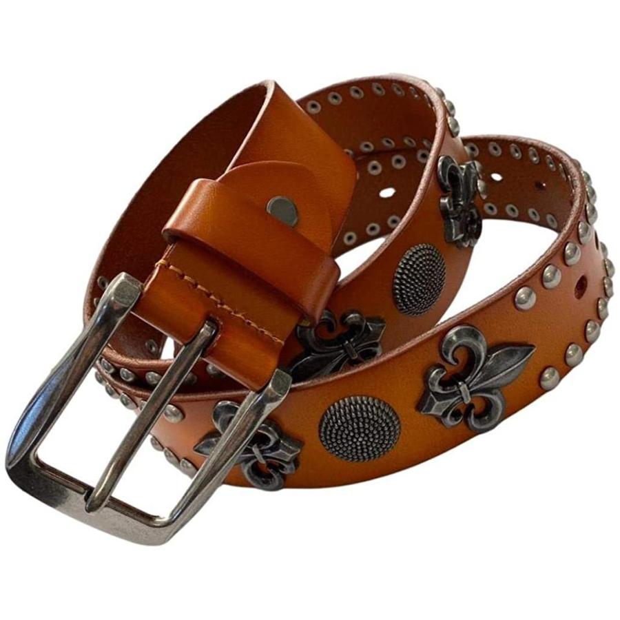 レザー製装飾ベルト LGB ナバホコラボコンチョベルト LGB ブラウン メンズ 牛革 レザー ベルトスタッズ ベルト アンティーク コンチョ