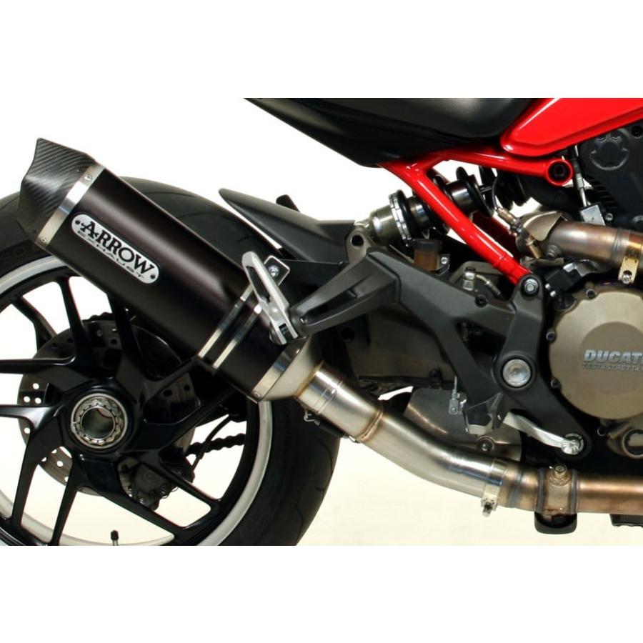 Arrow Ducati モンスター1200 14-15 スリップオン Race Tech(触媒付き) アルミダーク 71768AKN+71451KZ