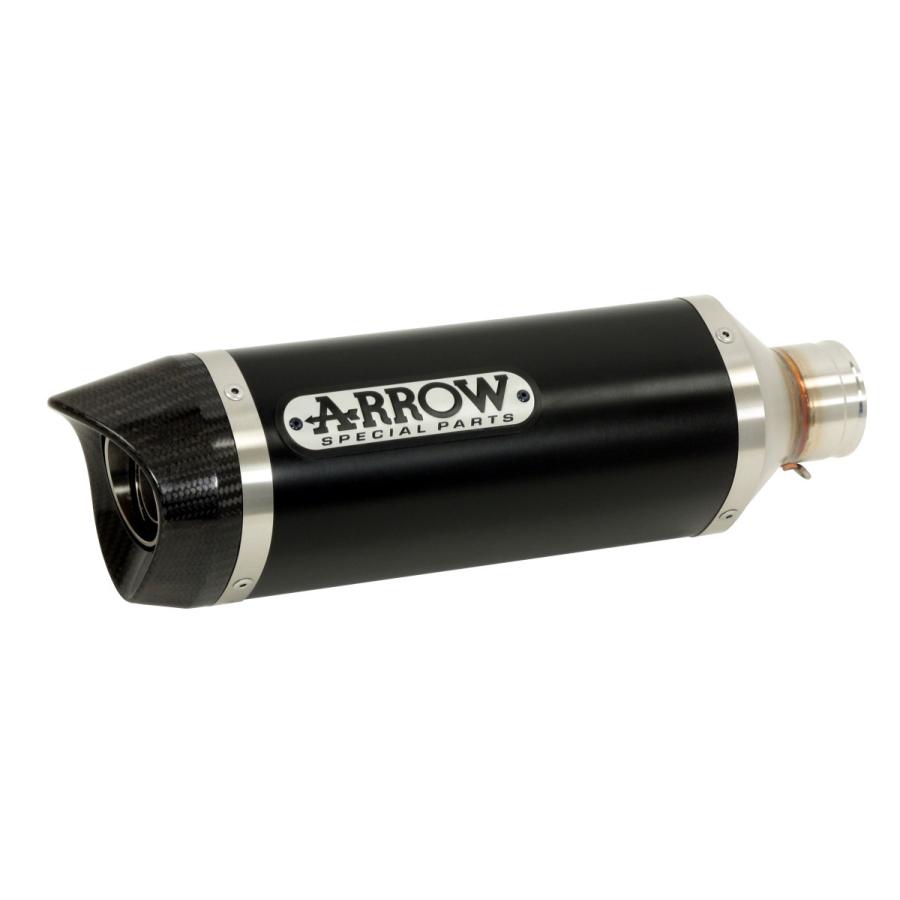 Arrow MT-07(FZ-07) 2014-2020 フルエキ サンダー アルミダーク/カーボンエンドキャップ 71817AKN+71605MI
