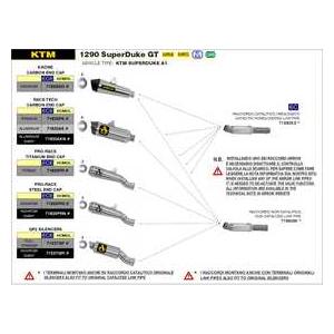アンテナ部材まとめ売り Arrow KTM 1290SupreDukeGT 17-24 スリップオン+リンクパイプ