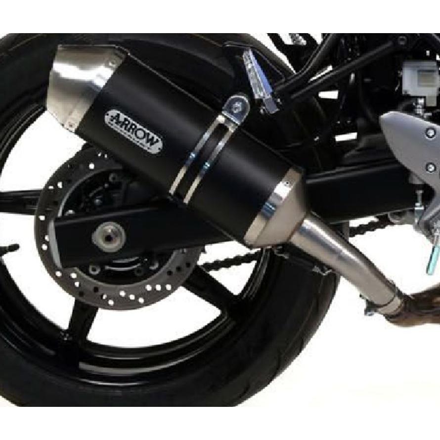 Arrow SV650 16-24 スリップオン(Yパイプ付き) Race-Tech アルミダーク/ステンレスエンド 71846AON+71645MI+71646MIの画像