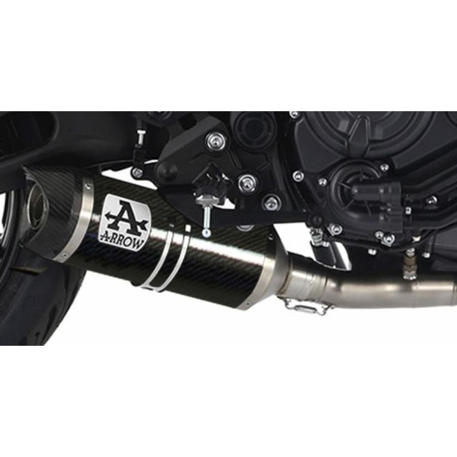 MT07 RM33J 21-24 アロー カーボン フルエキ マフラー 政府認証 Arrow MT-07 21-24 フルシステム Thunder カーボン/カーボンエンド