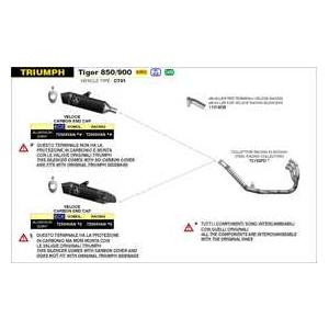 Arrow TIGER850 Sport 20-23 フルエキ Veloce(ヒートシールド付) アルミダーク 72004VAN+72192PD_1