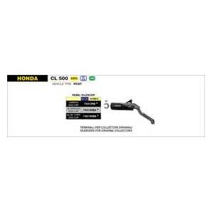 Arrow CL500 2023-2024 スリップオン Rebel アルミダーク/カーボン