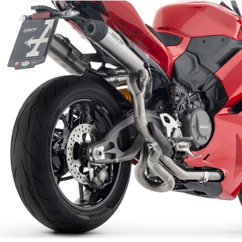 Arrow PanigaleV2/S 2025 ダブルスリップオン+リンクパイプ Round-Sil