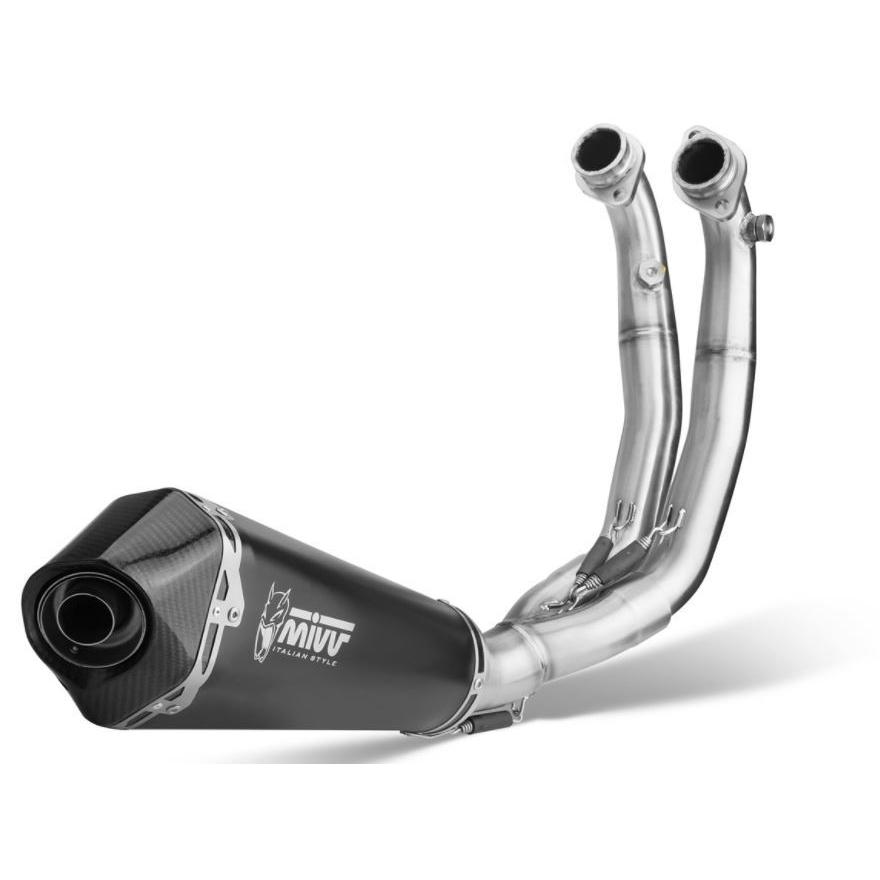 Mivv Exhaust RS660 20-24 フルエキ (触媒なし) DELTA RACE BLACK ブラックステンレス A.014.LDRBの画像