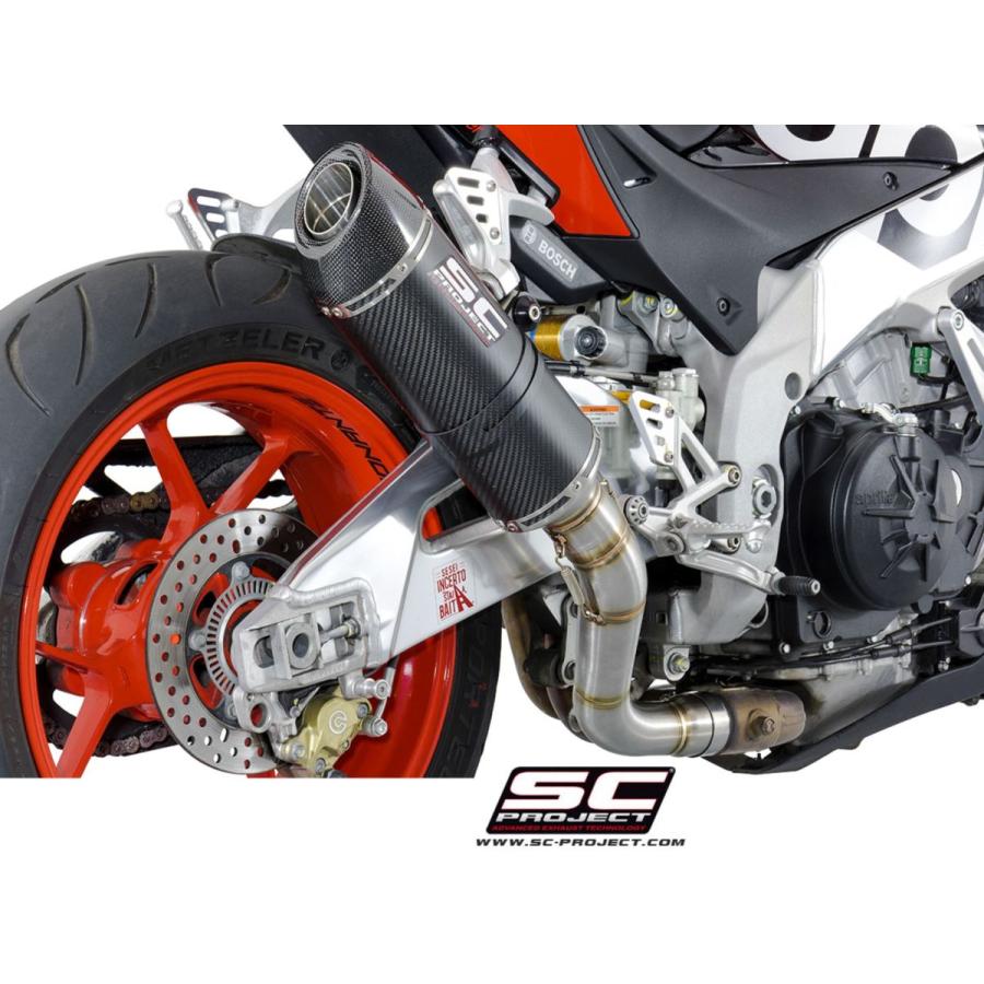 SCプロジェクト アプリリア TUONO V4 / RR / FACTORY 2015-2016 オーバルスリップオンサイレンサー (消音バッフル付属)  A07-01Cの画像