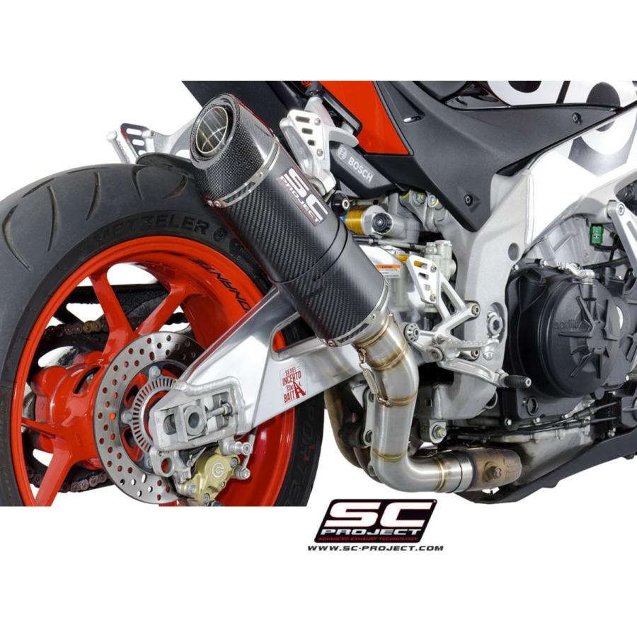 SCプロジェクト アプリリア オーバルマフラー スリップオン TUONO V4 FACTORY/RR 15-16 A07-01Cの画像