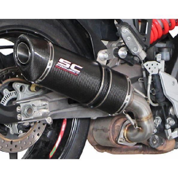 SC事業計画 オーバルサイレンサー スリップオン チタン APRILIA CAPONORD 1200 2013-2016 A13-01T バイク-スリップオンマフラー
