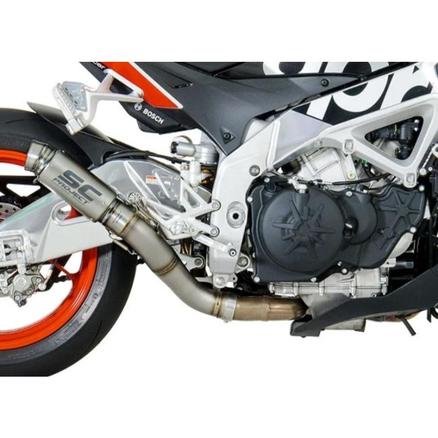 SCプロジェクト アプリリア TUONO V4 1100 RR 17-20 GP70-R スリップオンサイレンサー&フルチタンリンクパイプ A16A-T70Tの画像