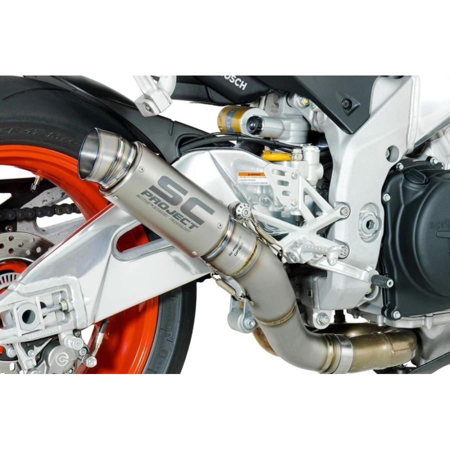SCプロジェクト アプリリア TUONO V4 1100 RR 17-20 GP70-R スリップオンサイレンサー&フルチタンリンクパイプ A16A-T70Tの画像