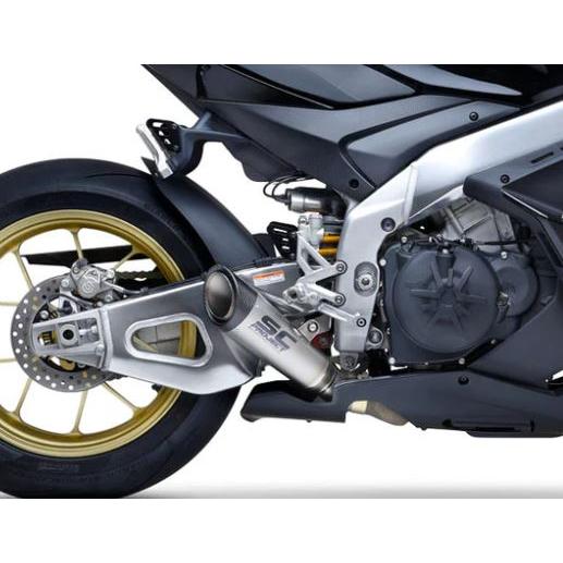 SCプロジェクト アプリリア TUONO V4 FACTORY 21-24 S1 スリップオン & フルチタンリンクパイプ A27B-T41Tの画像