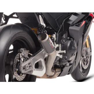 アプリリア TUONO V4 FACTORY 25-26 CR-T スリップオン ''ハイポジション''  & フルチタンリンクパイプ SCプロジェクト A27D-HT36Cの画像