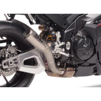 アプリリア TUONO V4 FACTORY 25-26 CR-T スリップオン ''ハイポジション''  & フルチタンリンクパイプ SCプロジェクト A27D-HT36Tの画像