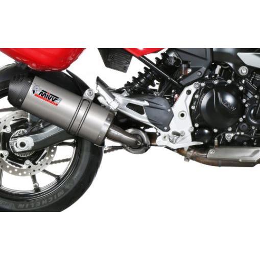 Mivv Exhaust F900XR 20-26 スリップオン OVAL チタン/カーボンキャップ付き B.037.LNC