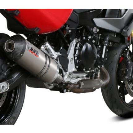 Mivv Exhaust F900XR 20-26 スリップオン OVAL チタン/カーボンキャップ付き B.037.LNC_1