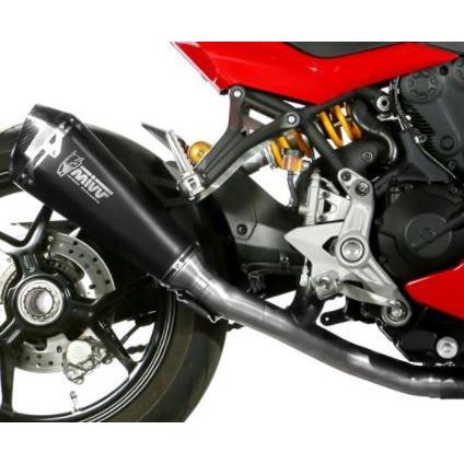 Mivv Exhaust Supersport 939 17-20 スリップオン (触媒あり) DELTA RACE BLACK ブラックステンレス D.044.LDRB+ACC.041.A1