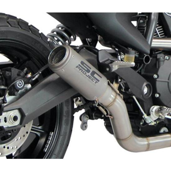 SCプロジェクト Ducati スクランブラー 800 2015-2020 CR-Tマフラー スリップオン チタン D16-38T｜gigastation