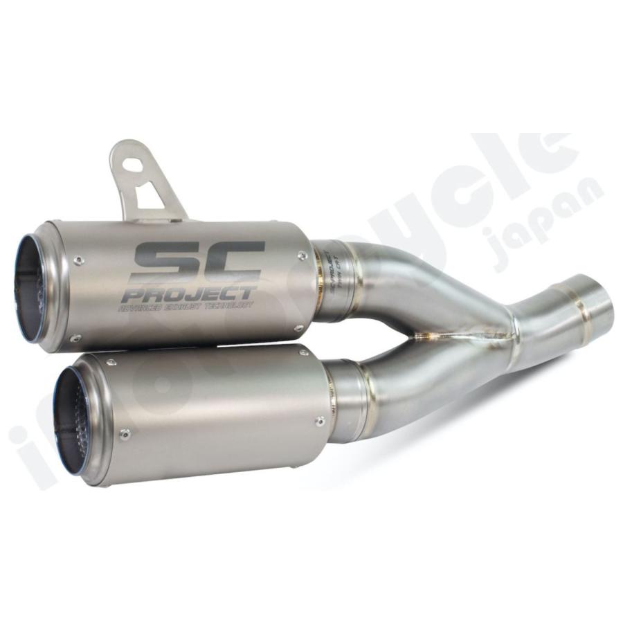SCプロジェクト Ducati Monster 821 18-21 CR-T ツインスリップオンサイレンサー & Y1-2 フルチタンリンクパイプ カーボン D25A-DT36Cの画像