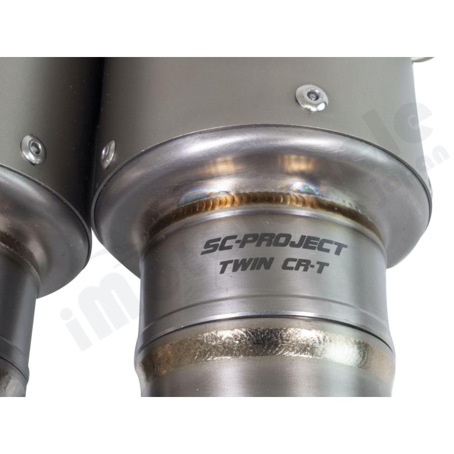 SCプロジェクト Ducati Monster 821 18-21 CR-T ツインスリップオンサイレンサー & Y1-2 フルチタンリンクパイプ カーボン D25A-DT36Cの画像