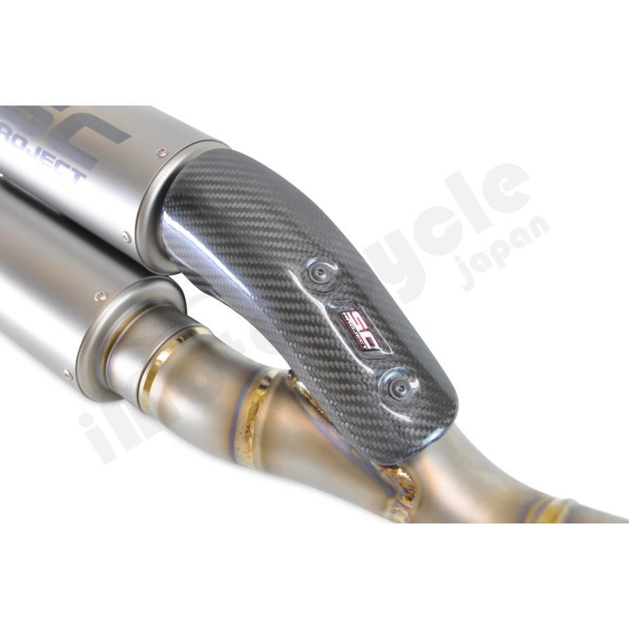 SCプロジェクト Ducati Monster 821 18-21 CR-T ツインスリップオンサイレンサー \u0026 Y1-2 フルチタンリンクパイプ チタン D25A-DT36Tの画像