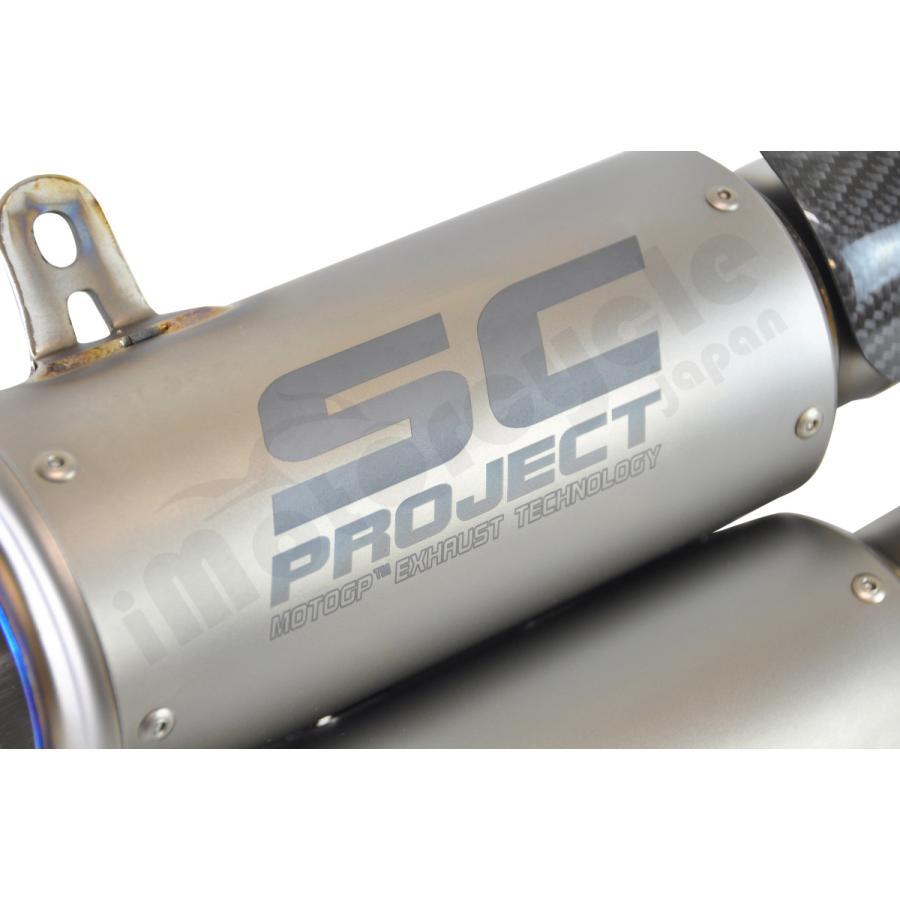 SCプロジェクト Ducati Monster 1200S 17-21 CR-Tツイン スリップオン \u0026 Y1-2 フルチタンリンクパイプ チタン D25B-DT36Tの画像