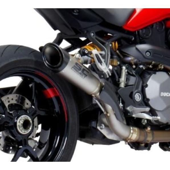 SCプロジェクト Ducati Monster 1200R 17-21 S1スリップオンサイレンサー \u0026 フルチタンリンクパイプ D25B-T41T