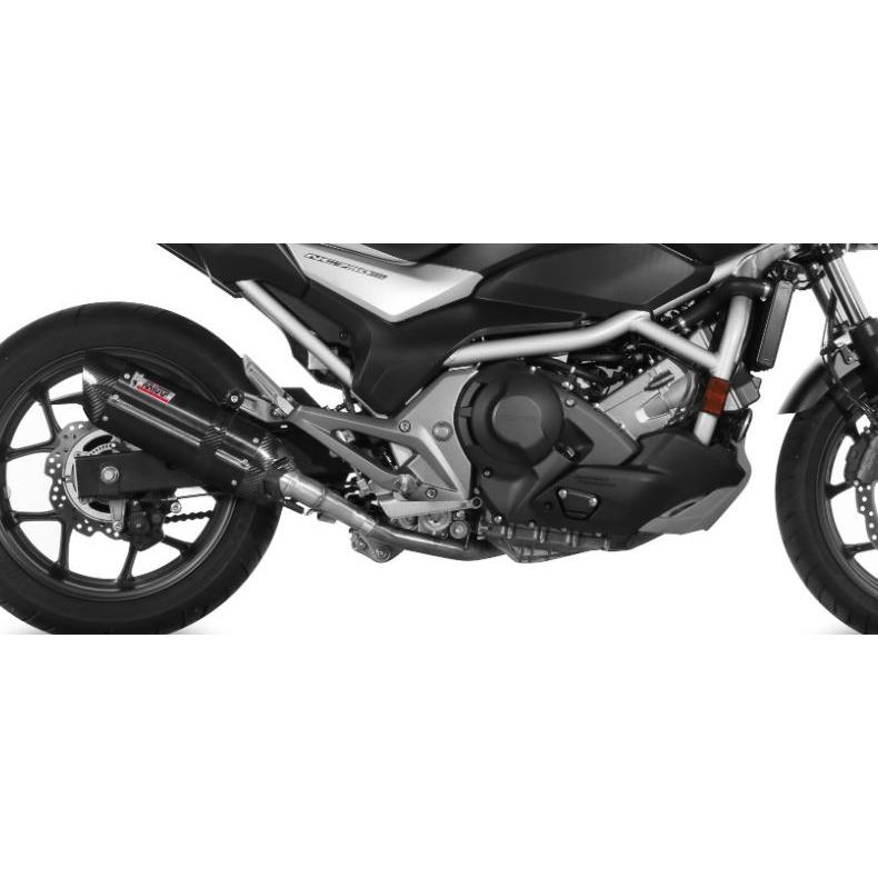 Mivv NC750S 16-22 スリップオン SUONO ブラックステンレス/カーボンエンドキャップ スタンダードポジション H.065.L9